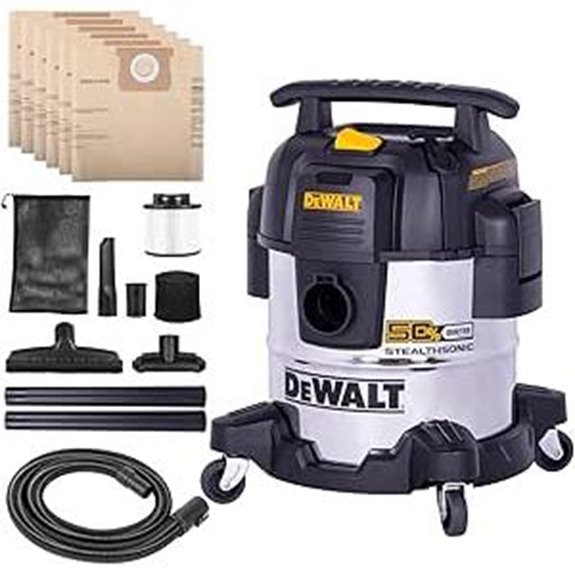 DEWALT 5 Gal Quiet Wet/Dry Shop Vacuum Kit