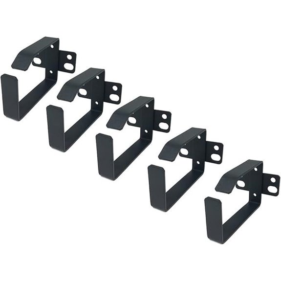 5-Pack Server Rack Cable Management D-Ring Hooks