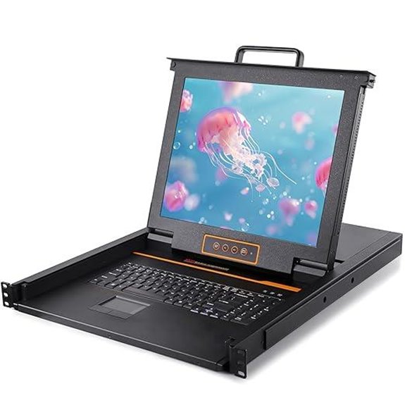 1U Rack Mount KVM Console with VGA KVM