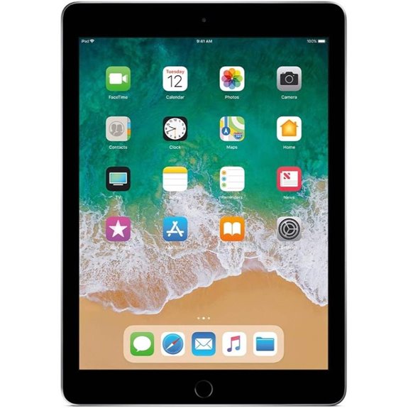 Apple iPad with WiFi 128GB Space Gray (2018 Model) (Renewed)