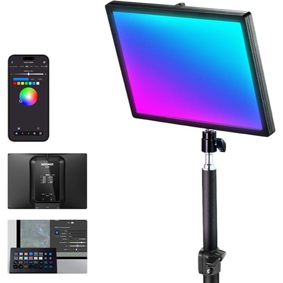 NEEWER GL25C RGB Streaming Key Light with Stand