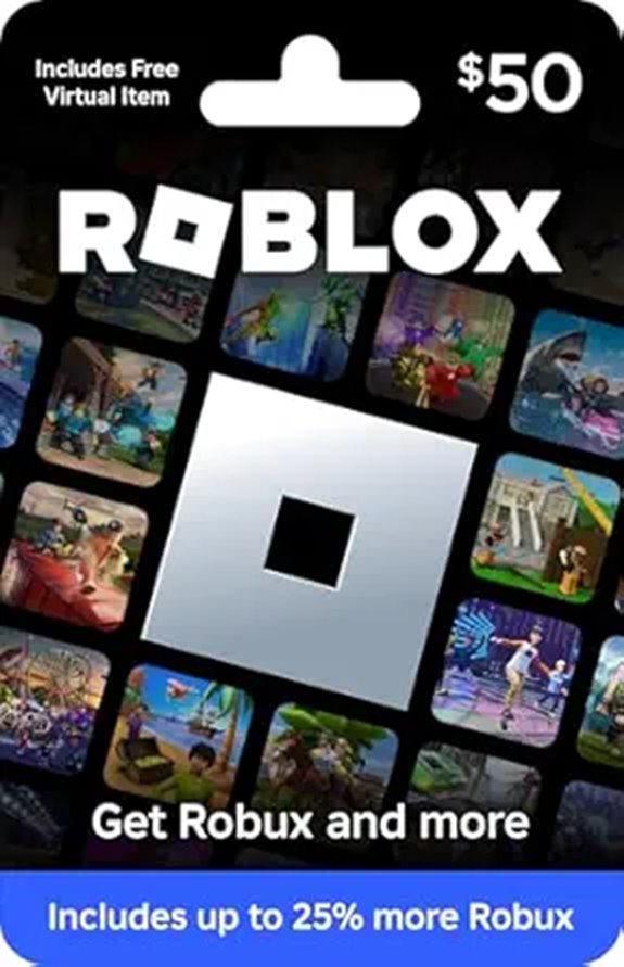 Roblox $50 Gift Card with Virtual Item (Worldwide)