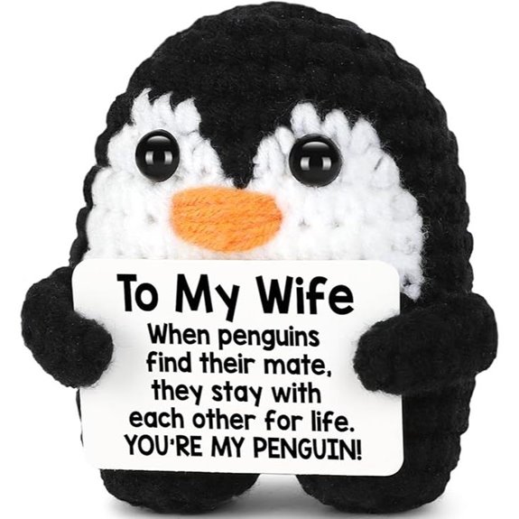 Romantic Crochet Penguin Gift for Wife