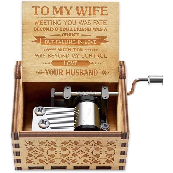 Music Box Gift for Wife—Romantic Hand Crank Music Box