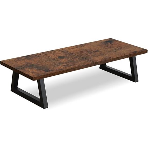 TEAMIX 24-Inch Rustic Monitor Stand with Storage
