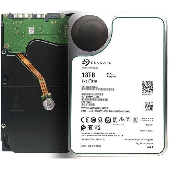 Seagate Exos X18 18TB Internal SATA Hard Drive