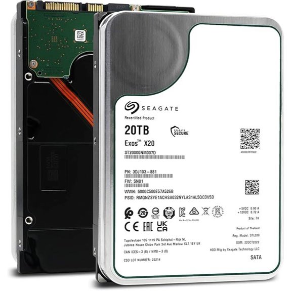 Seagate Exos X20 20TB 3.5-Inch Hard Drive