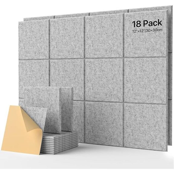 18-Pack Self-Adhesive Acoustic Wall Panels