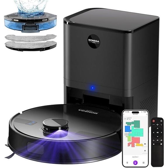 MONSGA Robot Vacuum & Mop Self-Emptying App Control