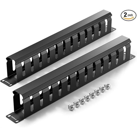 VCELINK 1U Server Rack Cable Management (2-Pack)
