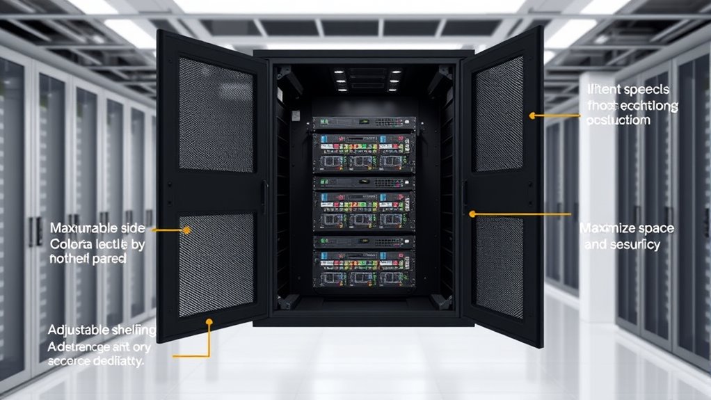 server rack size security ventilation