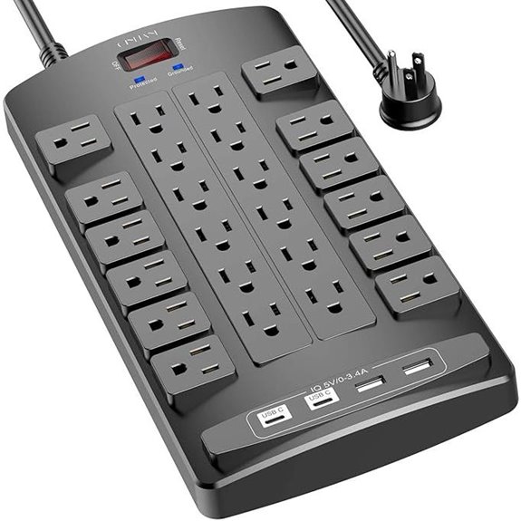 QINLIANF 6Ft Surge Protector Power Strip with USB