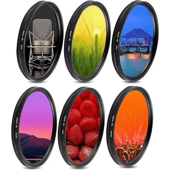 Acuvar 58mm Gradient Lens Filter Kit (6 pcs)