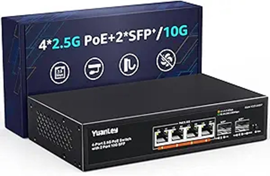 YuanLey 6-Port 2.5G PoE Network Switch