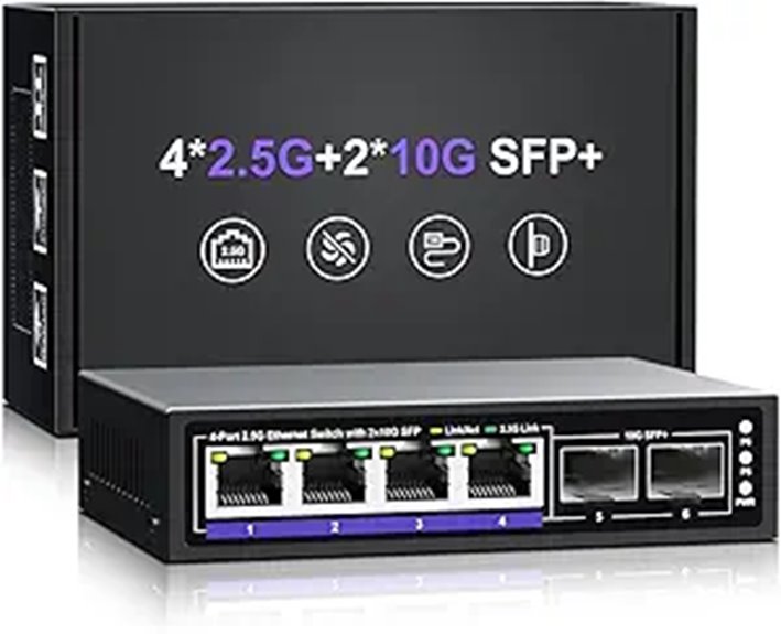NICGIGA 6-Port 2.5G Unmanaged Ethernet Switch