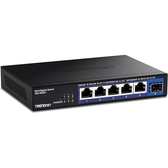 TRENDnet 6-Port 2.5G Switch with 10G SFP