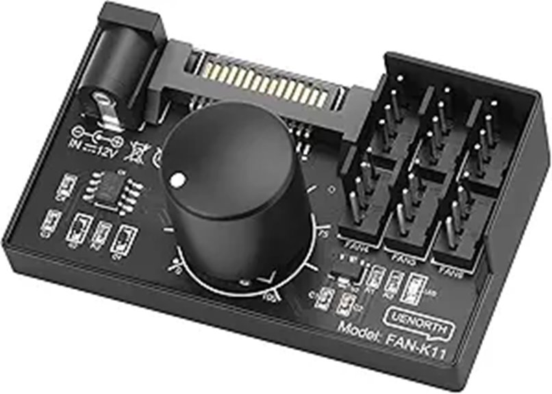 4-Pin PWM Fan Controller Hub with 6 Ports