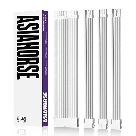 AsiaHorse 16AWG Sleeved PSU Extension Cable Kit