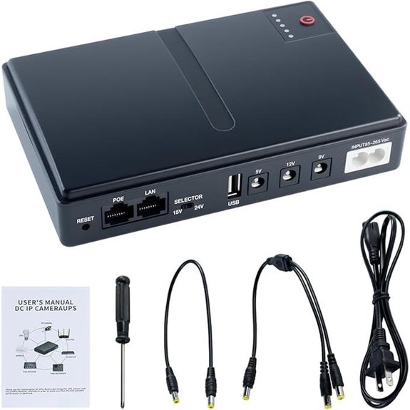 Mini DC UPS Power Supply for Router and Camera