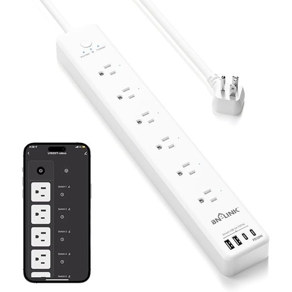 BN LINK Smart Power Strip with 6 Outlets and USBs