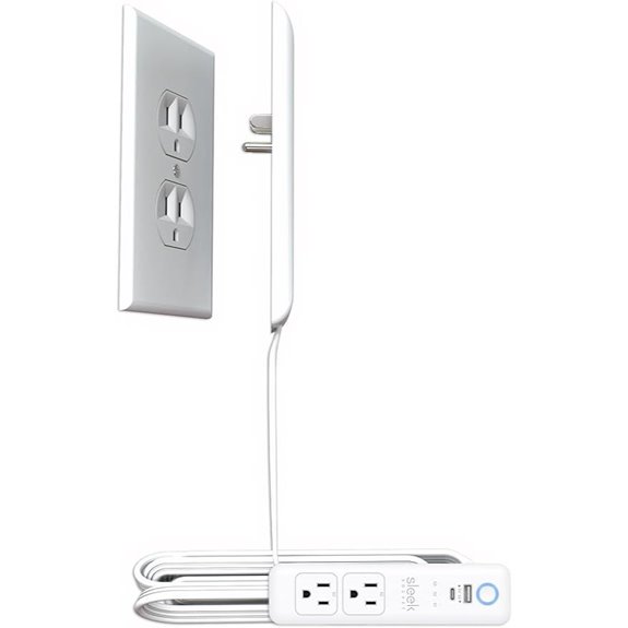 Smart Sleek Socket: Universal Outlet Concealer with Wi-Fi Smart Power Strip