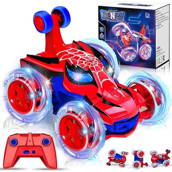 Spider RC Car for Boys 4-7 with Lights and Stunts