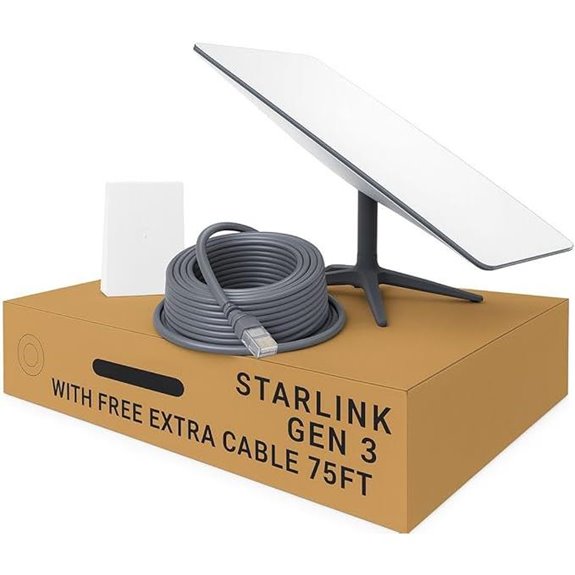 Starlink Gen 3 Satellite Internet Kit with Wi-Fi 6