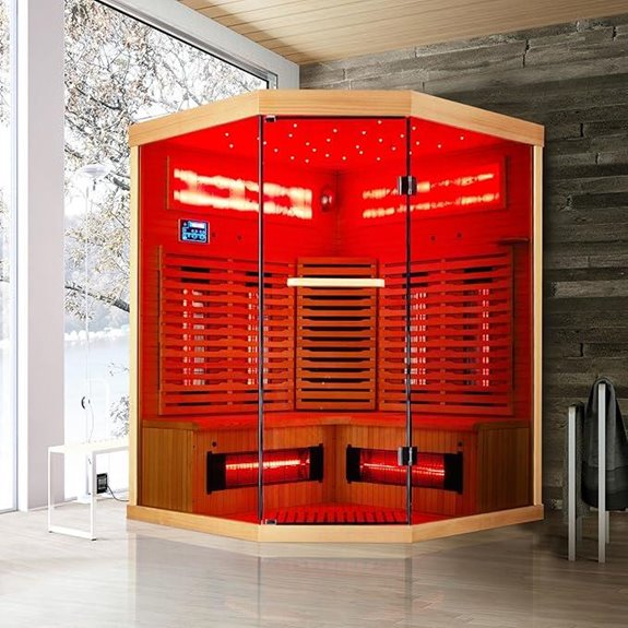 Infrared Sauna for 3-4 People with Starry Sky
