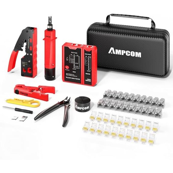 AMPCOM 10-in-1 Ethernet Crimping Tool Kit