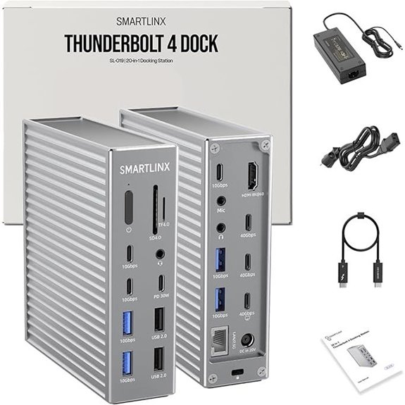 Thunderbolt 4 Dock with 21 Ports and Dual 4K Displays