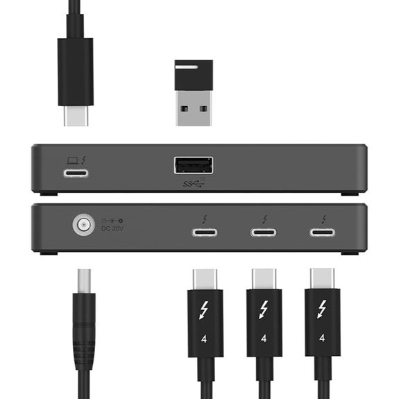 SABRENT Thunderbolt 4 Hub with 60W Charging