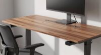 top adjustable desks with cords