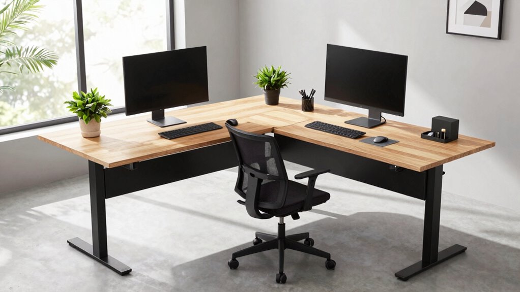 top l shaped standing desks
