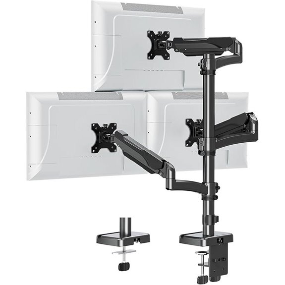 Triple Monitor Mount for 32 Screens with Gas Spring