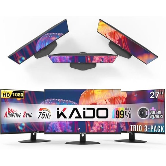 Kado Triple 27 Monitors with HDMI and Speakers