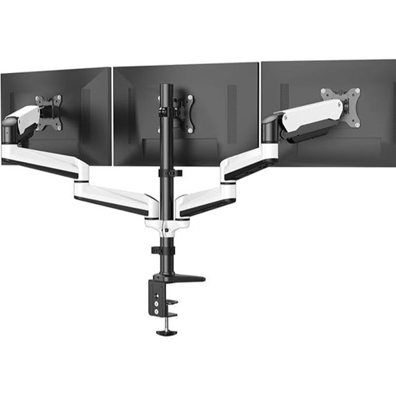 HUANUO Triple Monitor Stand with Clamp and Grommet