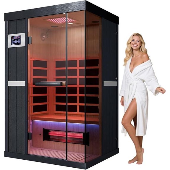 OnyxEdge 2-Person Infrared Sauna with Speakers