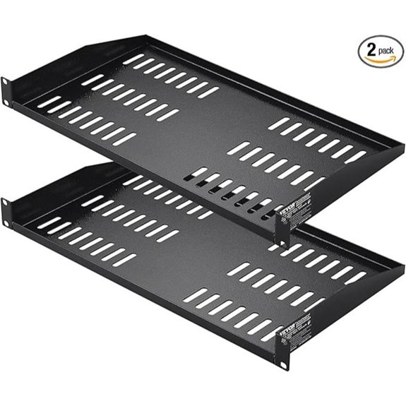 VEVOR 2PCS 1U Server Rack Shelf (10 Deep)