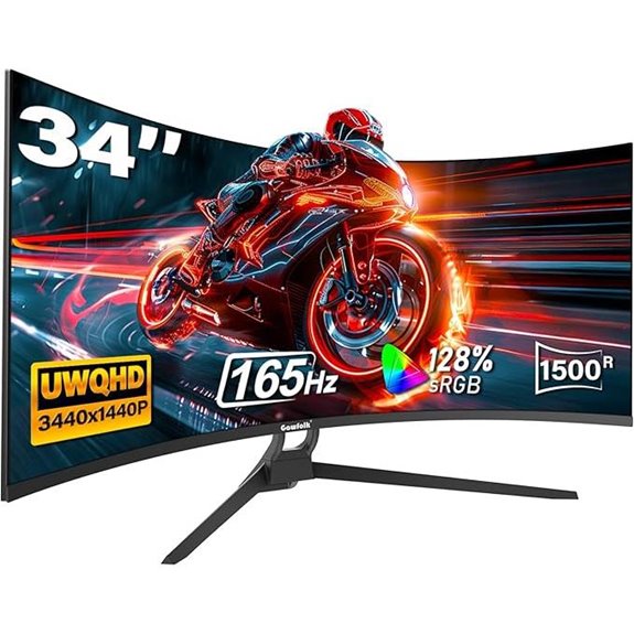 Gawfolk 34 Ultrawide Curved Gaming Monitor with FreeSync