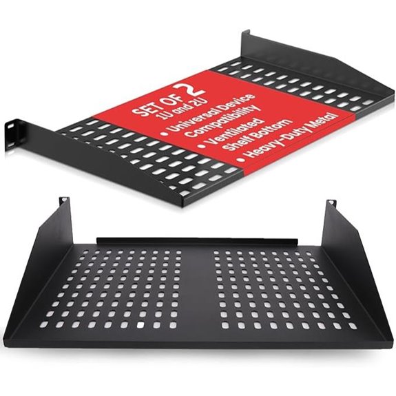 Pyle 19-Inch Universal Mounting Server Rack Shelves