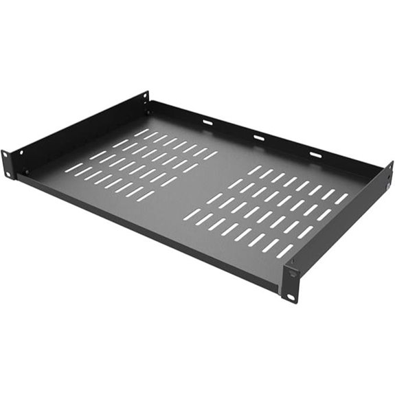 Universal Server Rack Shelf 1U 12 Deep Vented