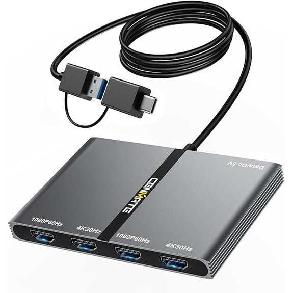 USB-C to 4 HDMI Multi-Display Docking Station