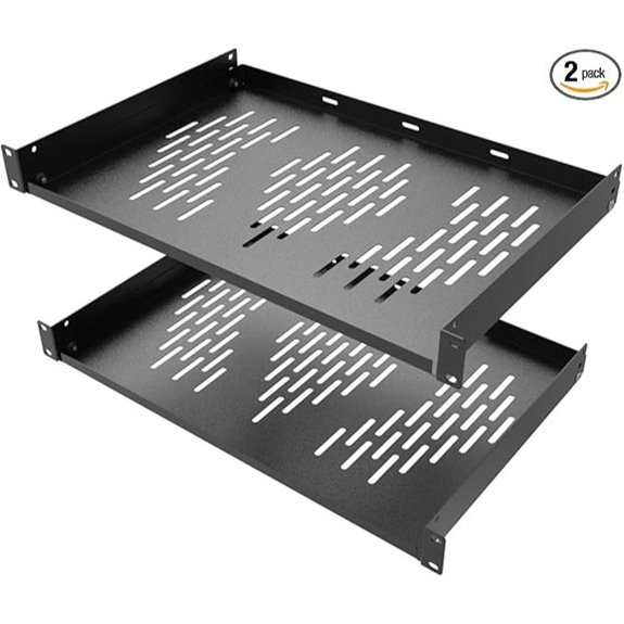 Beiyier 2PCS Server Rack Shelf (12 inches Ventilated)
