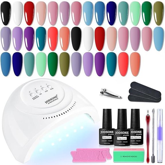 JODSONE 20-Color Gel Nail Polish Kit with Tools
