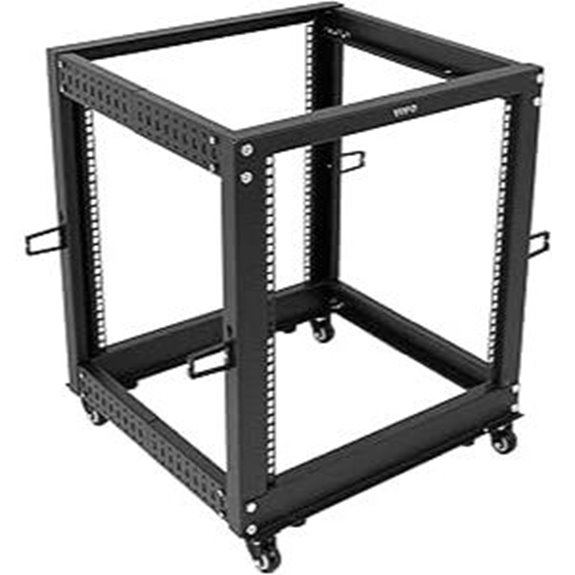 VIVO 12U Mobile Server Rack Cart