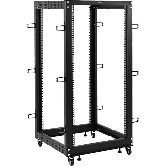 VIVO 25U Mobile Server Rack Cart