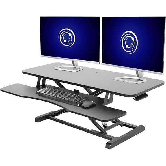 VIVO 42-inch Sit-Stand Desk Converter with Dual Mount