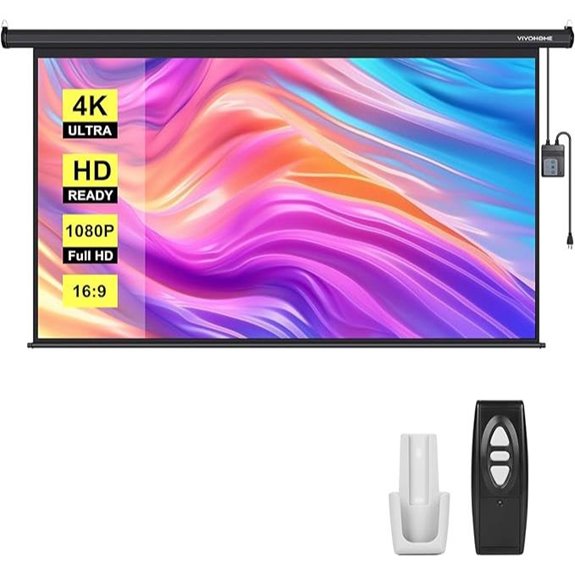 VIVOHOME Electric 100 4K Projection Screen with Remote