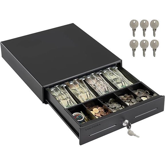 Volcora 13 POS Cash Register Drawer with Lock