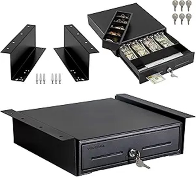 Volcora 13 Cash Register Drawer with Lock